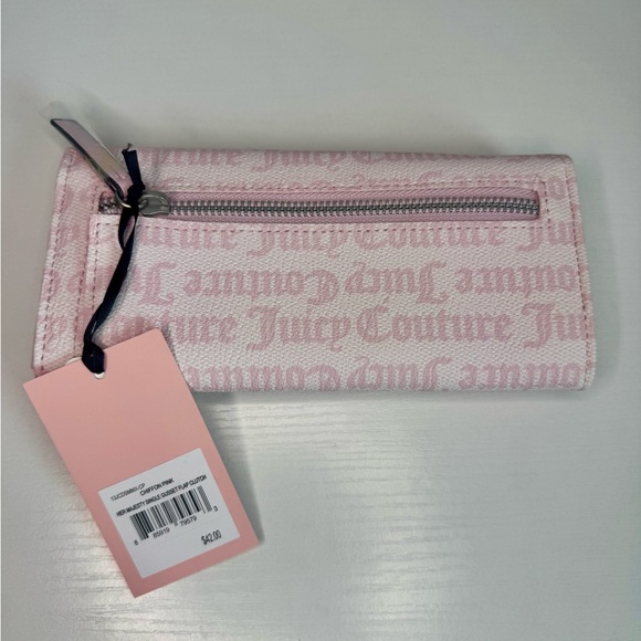 Juicy Couture Pink Wallet – Heart Logo, Fold Over Designer Wallet - Picture 4 of 5